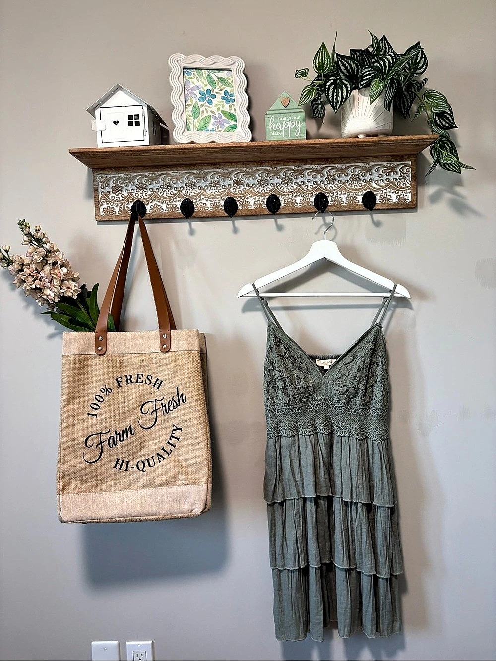 Rebellion Sage Lace Tiered Dress